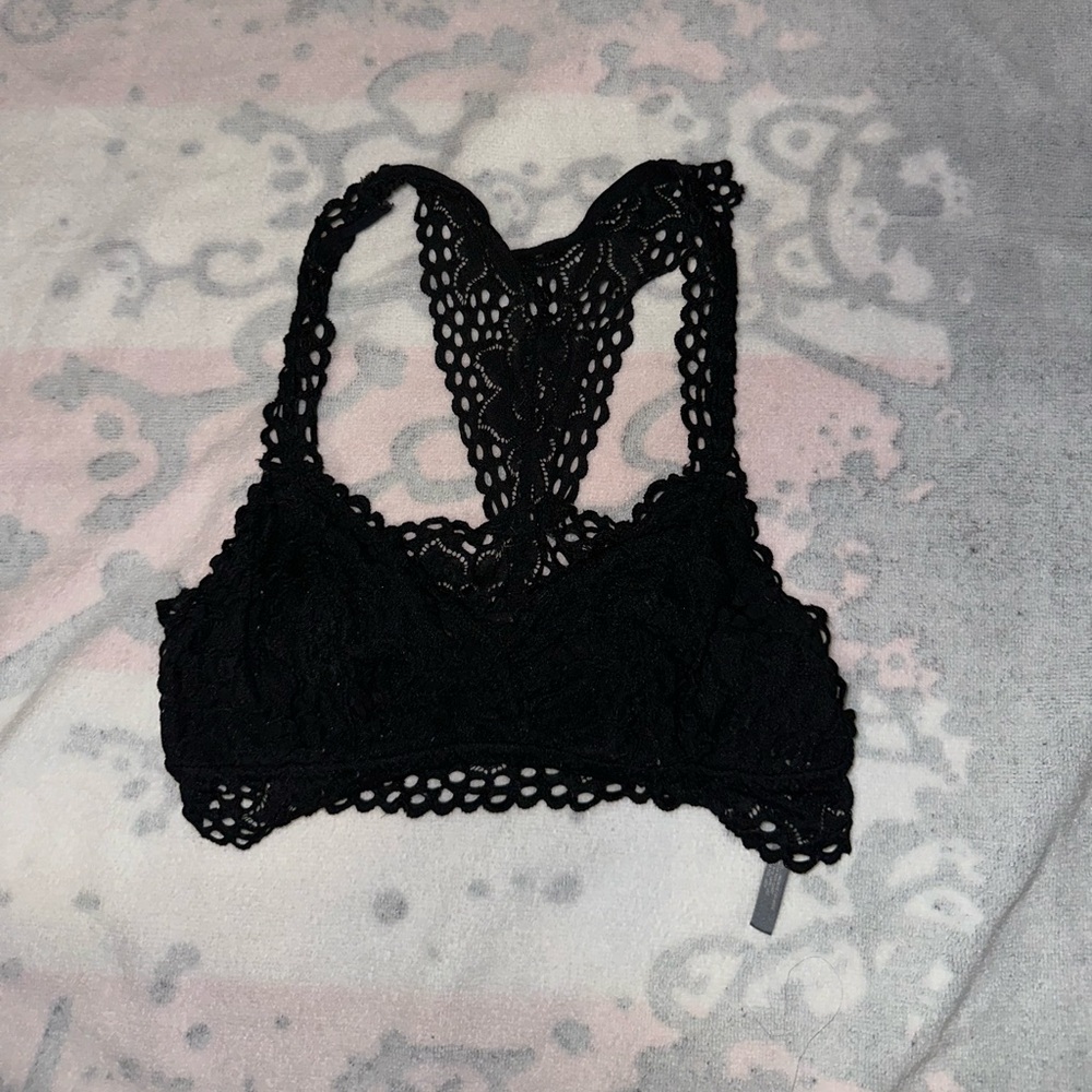 Aerie Black Lace Racerback Bra